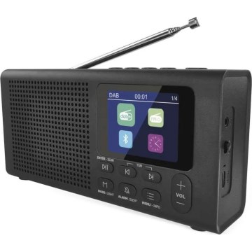Radio DAB DAB+ FM 3W/5V/4xAA black