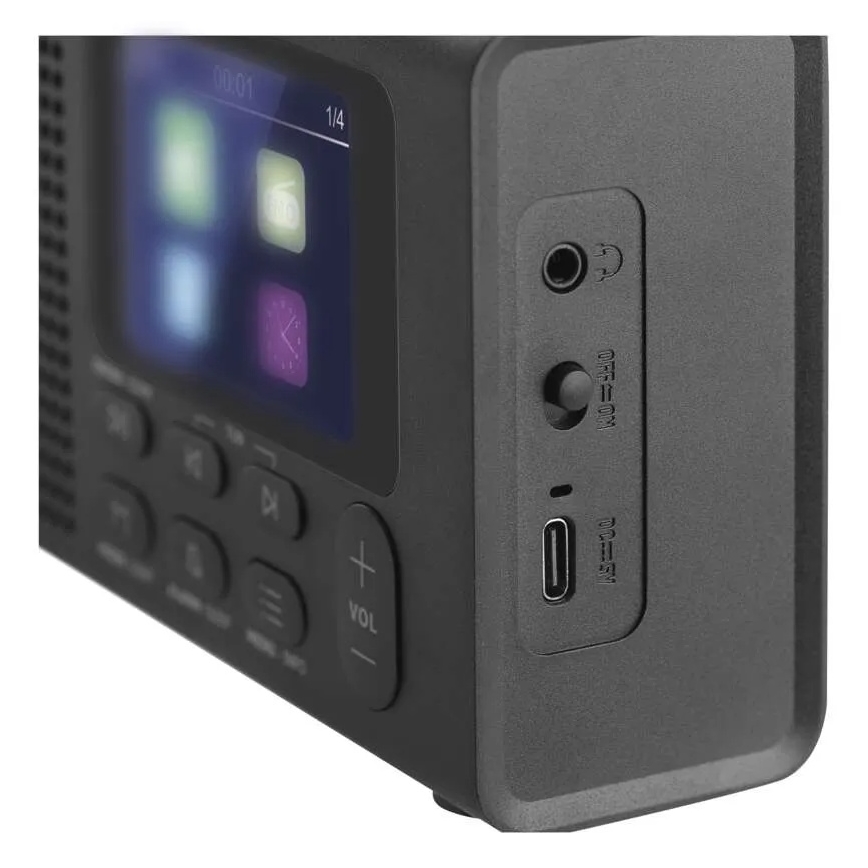 Radio DAB DAB+ FM 3W/5V/4xAA black