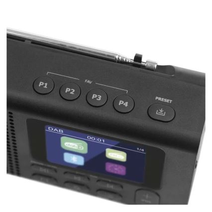 Radio DAB DAB+ FM 3W/5V/4xAA black