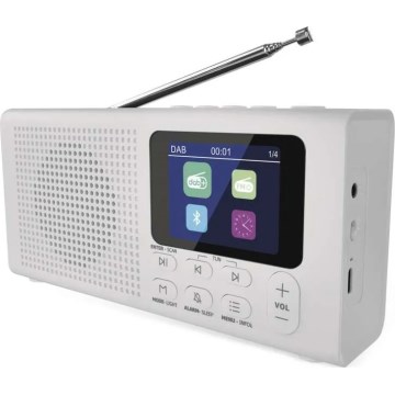 Radio DAB DAB+ FM 3W/5V/4xAA white