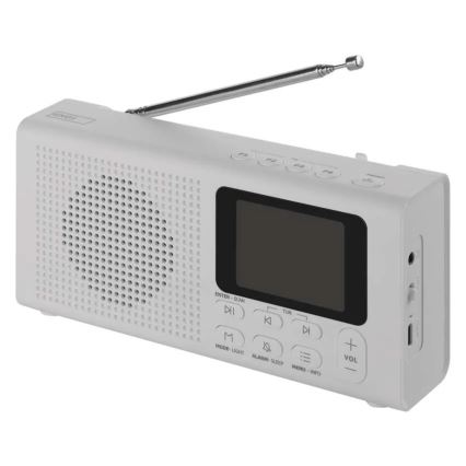 Radio DAB DAB+ FM 3W/5V/4xAA white