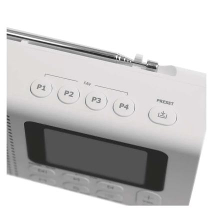 Radio DAB DAB+ FM 3W/5V/4xAA white
