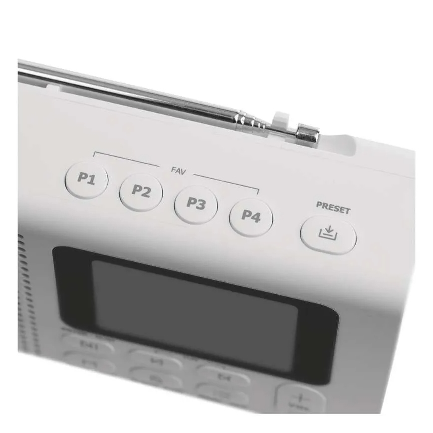 Radio DAB DAB+ FM 3W/5V/4xAA white