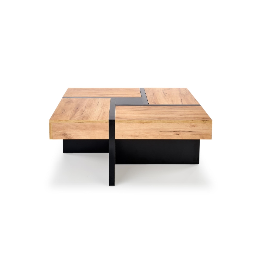 RADIX Coffee Table 100 x 100 cm, Black/Brown