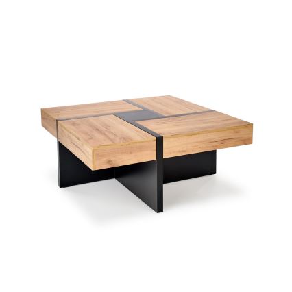 RADIX Coffee Table 100 x 100 cm, Black/Brown