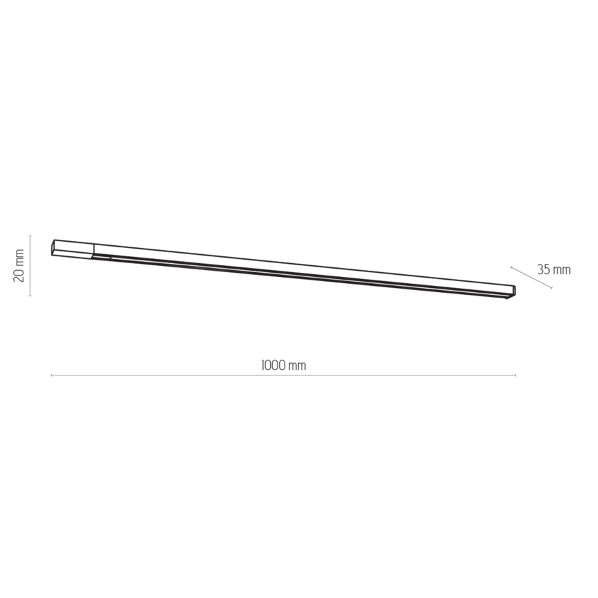 Rail system 1-phase TRACER 1 m white
