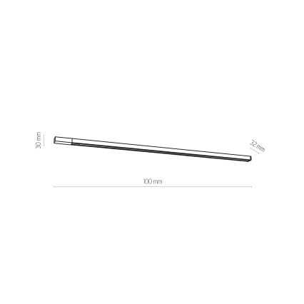 Rail system 3-phase TRACER 1 m white