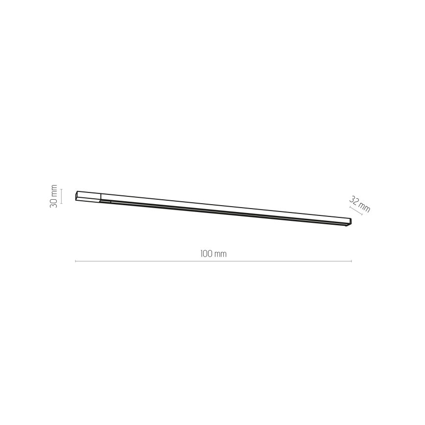 Rail system 3-phase TRACER 1 m white