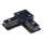 Rail system end cap 1-phase TRACER angular black