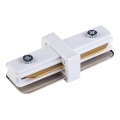 Rail system end cap 1-phase TRACER straight white