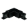 Rail system end cap 3-phase TRACER angular black
