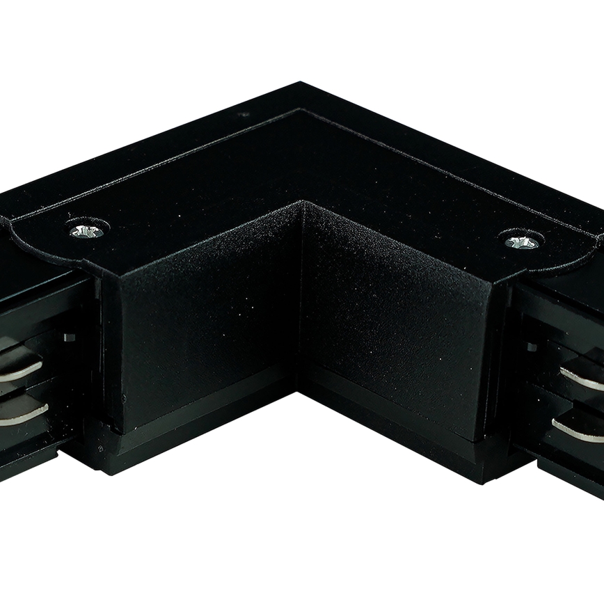 Rail system end cap 3-phase TRACER angular black