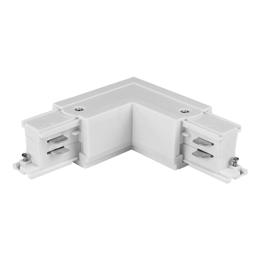 Rail system end cap 3-phase TRACER angular white