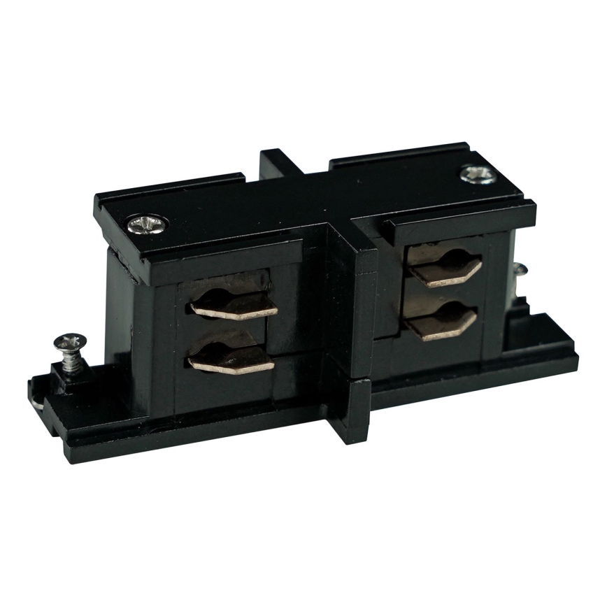 Rail system end cap 3-phase TRACER straight black