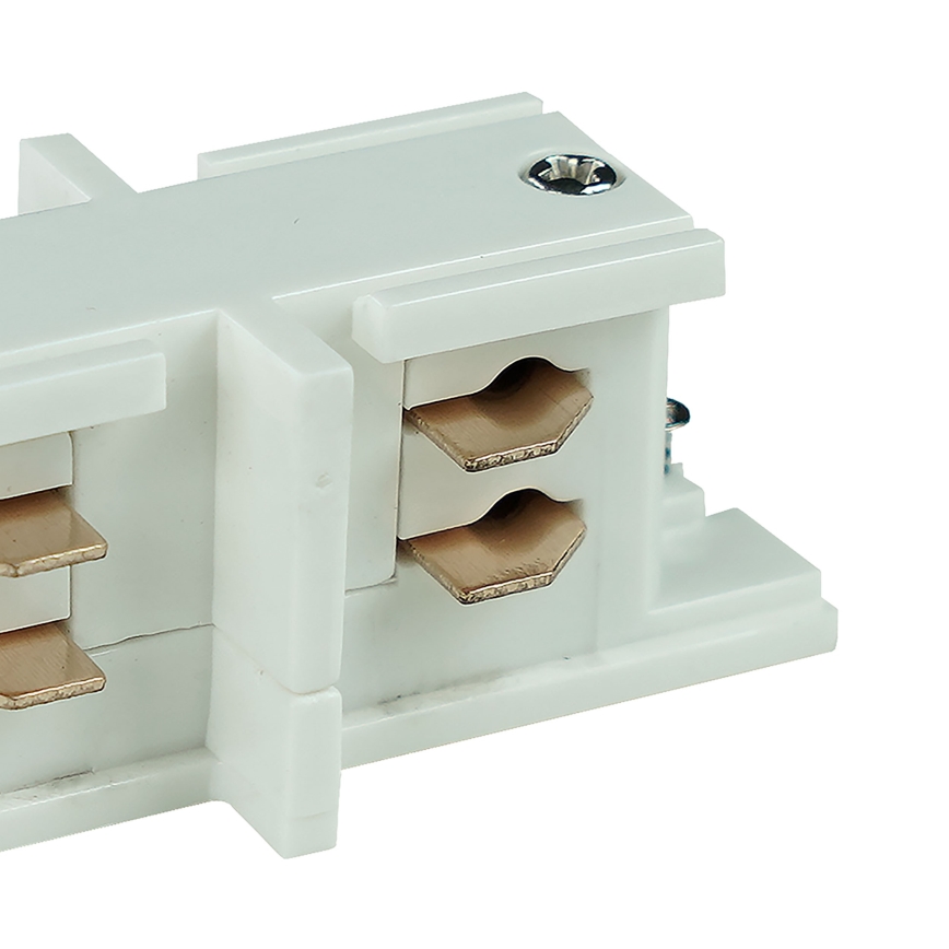 Rail system end cap 3-phase TRACER straight white