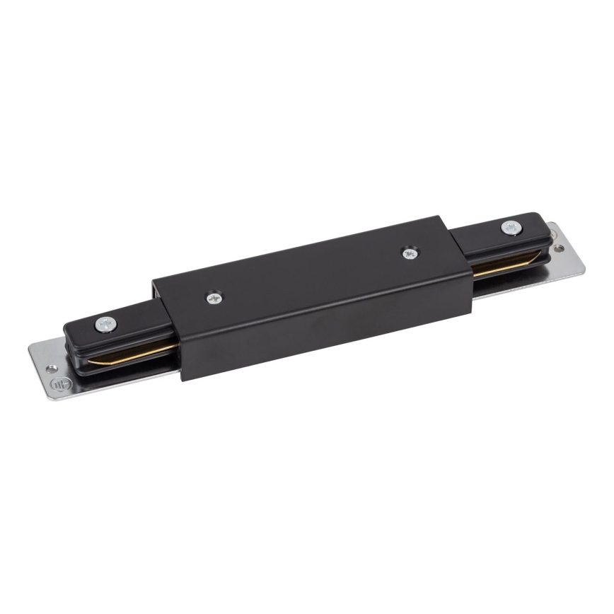 Rail system end cap with power connection 1-phase TRACER straight black