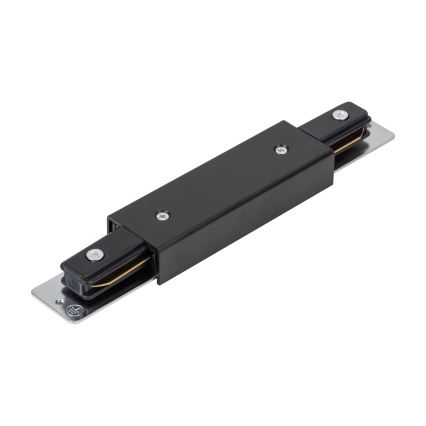 Rail system end cap with power connection 1-phase TRACER straight black