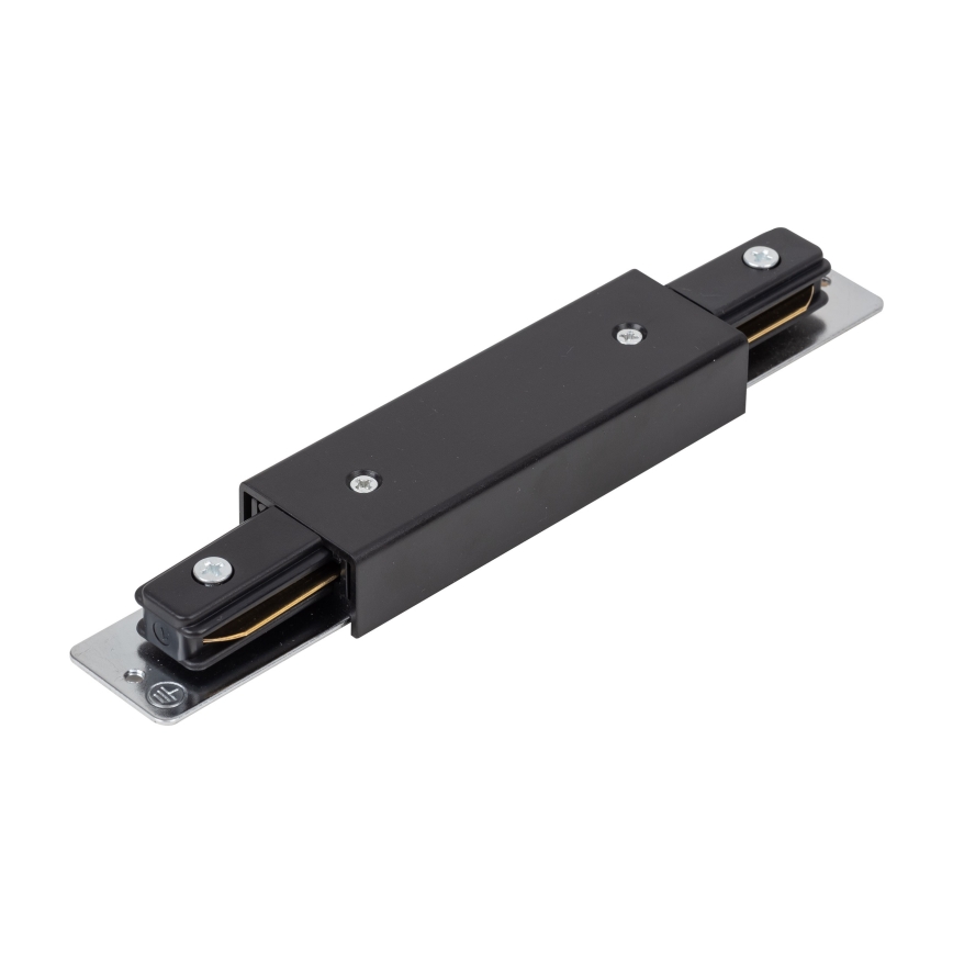 Rail system end cap with power connection 1-phase TRACER straight black
