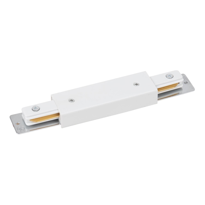 Rail system end cap with power connection 1-phase TRACER straight white