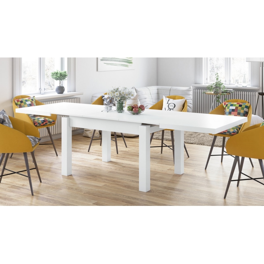 RALF Extendable Dining Table for 12, 120/270 x 90 cm, White