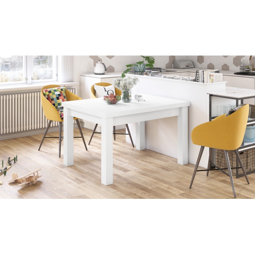 RALF Extendable Dining Table for 12, 120/270 x 90 cm, White