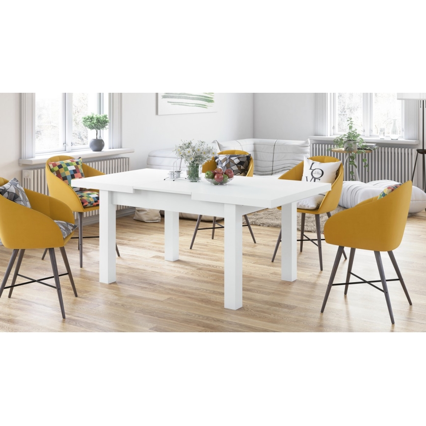 RALF Extendable Dining Table for 12, 120/270 x 90 cm, White
