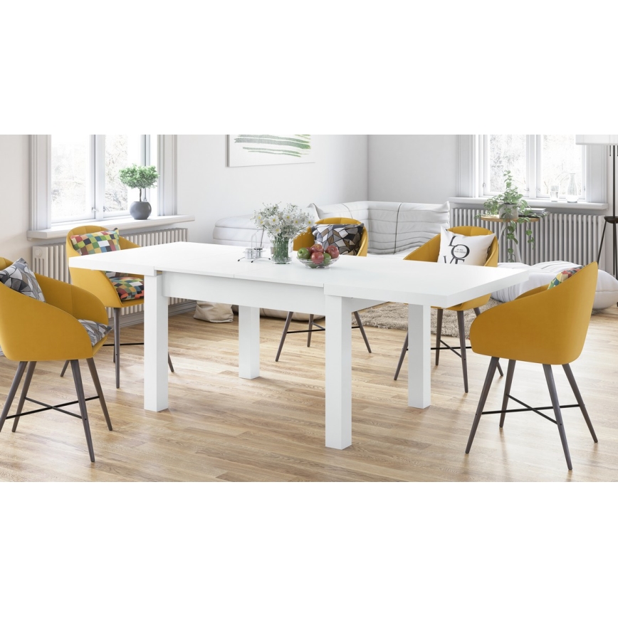 RALF Extendable Dining Table for 12, 120/270 x 90 cm, White