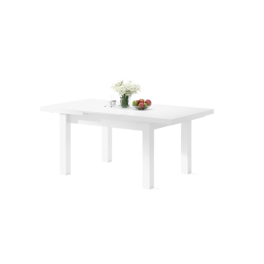RALF Extendable Dining Table for 12, 120/270 x 90 cm, White