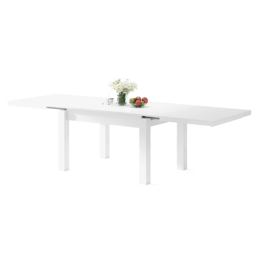 RALF Extendable Dining Table for 12, 120/270 x 90 cm, White