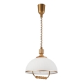 RAMONA height-adjustable pendant light 1xE27/60W/230V brown/white/oak