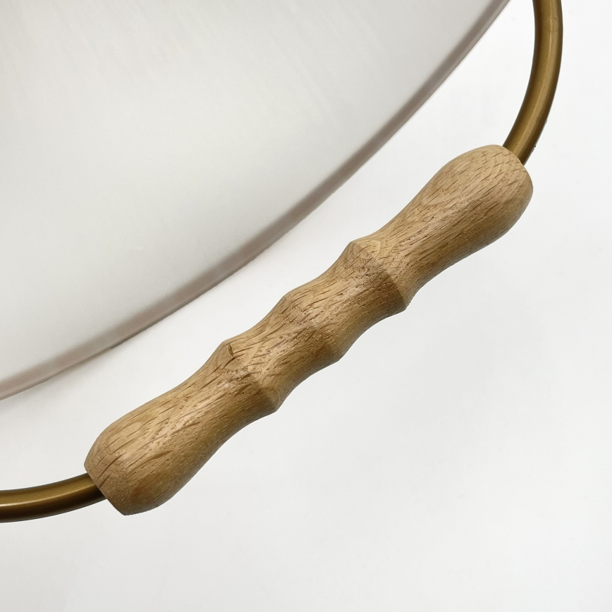 RAMONA height-adjustable pendant light 1xE27/60W/230V brown/white/oak