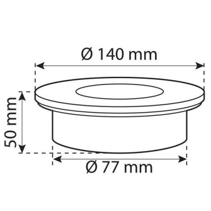 LED Solar recessed light with sensor LED/0,12W/2xAAA IP67 stainless steel ring