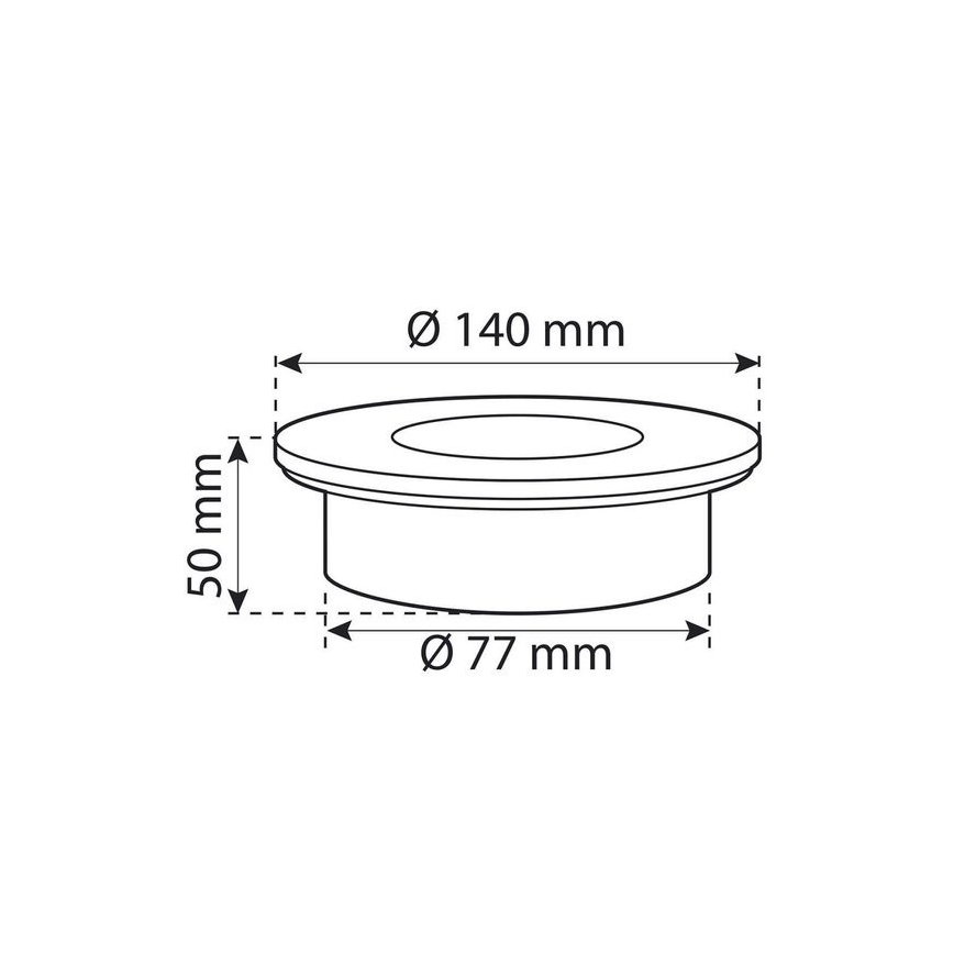 LED Solar recessed light with sensor LED/0,12W/2xAAA IP67 stainless steel ring