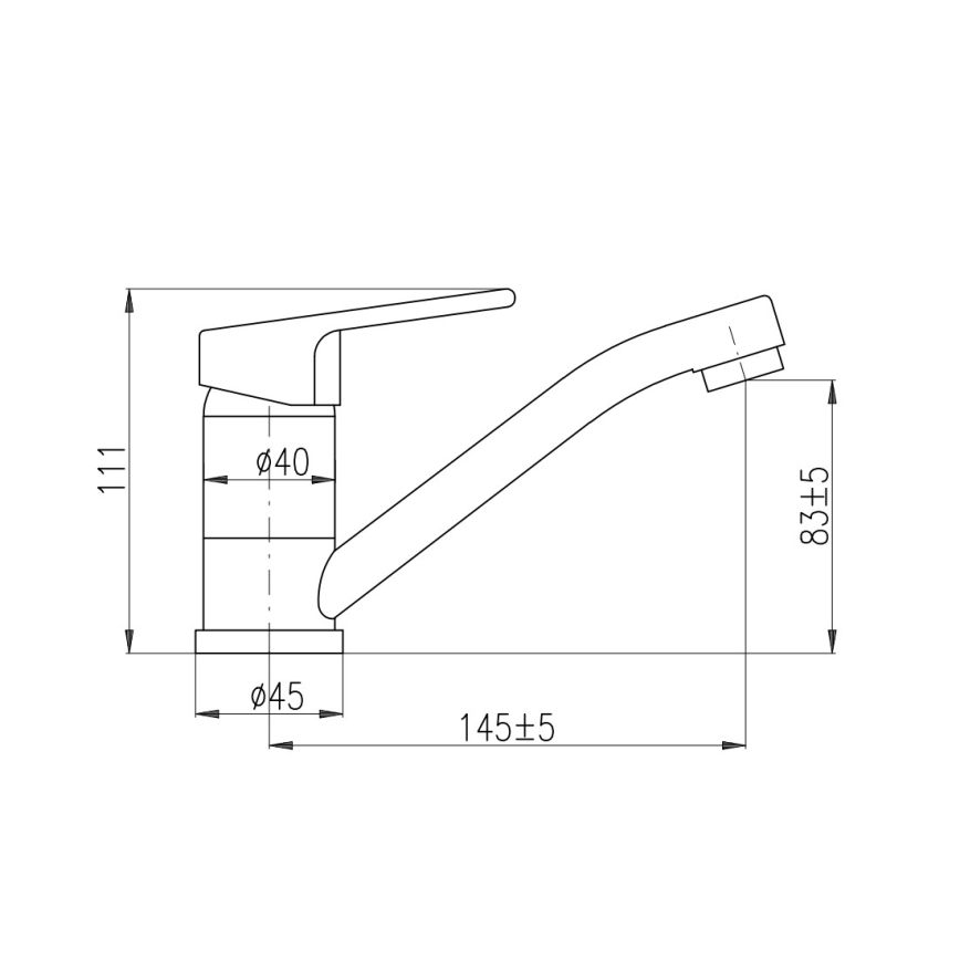 RAV Slezák CO115.0 - COLORADO Basin Mixer 11.1 cm Polished Chrome