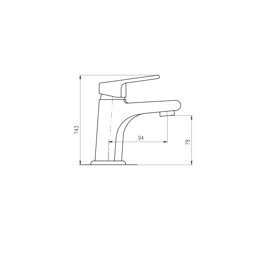 RAV Slezák CO126.0 - COLORADO washbasin faucet 14.3 cm polished chrome