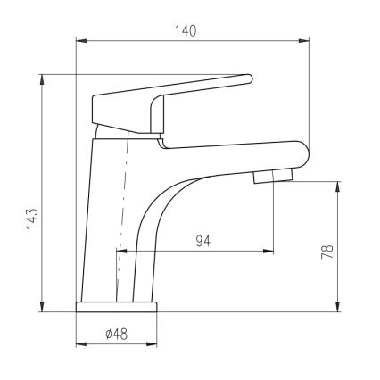 RAV Slezák CO126.0CMATZ - COLORADO Basin Mixer 14.3 cm, Black/Gold