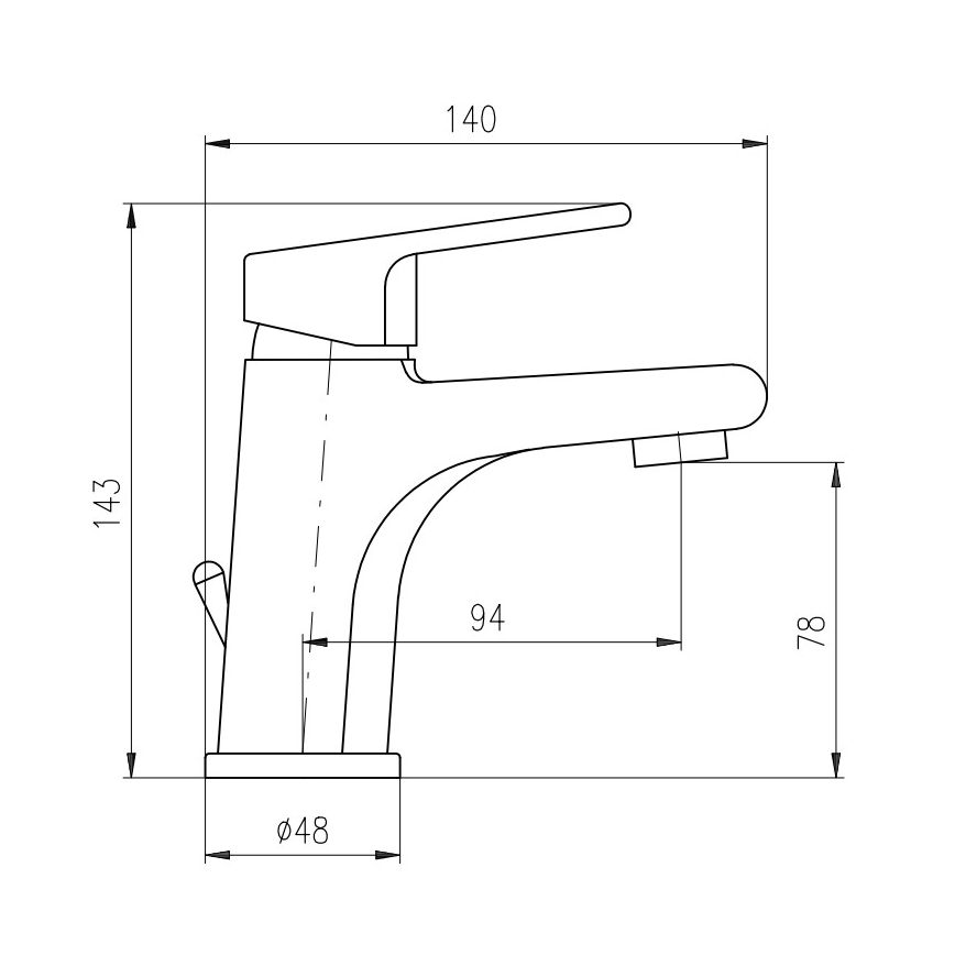 RAV Slezák CO127.0 - Basin mixer + pop-up waste COLORADO 14.3 cm polished chrome