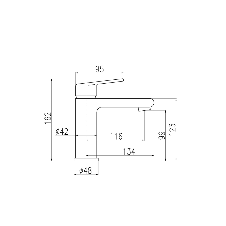 RAV Slezák CO128.0 - COLORADO washbasin faucet 16.2 cm, polished chrome