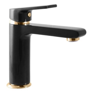 RAV Slezák CO128.0CMATZ - COLORADO 16.2 cm Washbasin Faucet, Black/Gold