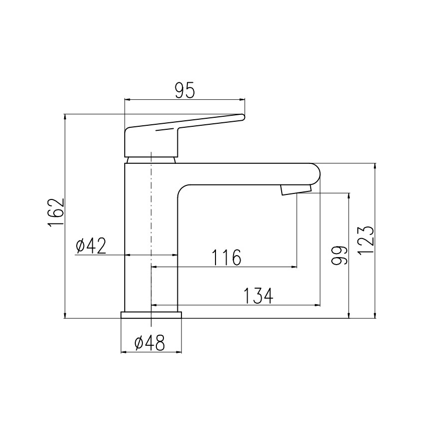 RAV Slezák CO128.0CMATZ - COLORADO 16.2 cm Washbasin Faucet, Black/Gold