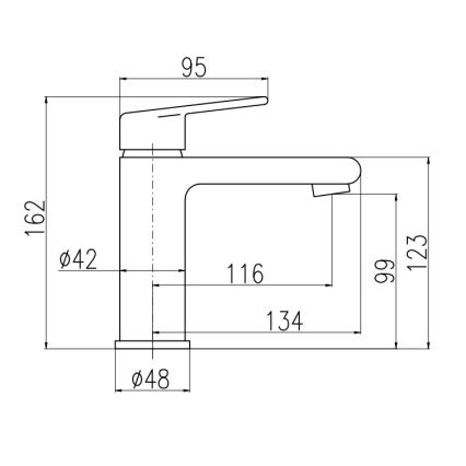 RAV Slezák CO128.0Z - COLORADO Washbasin Faucet, 16.2 cm, Polished Gold