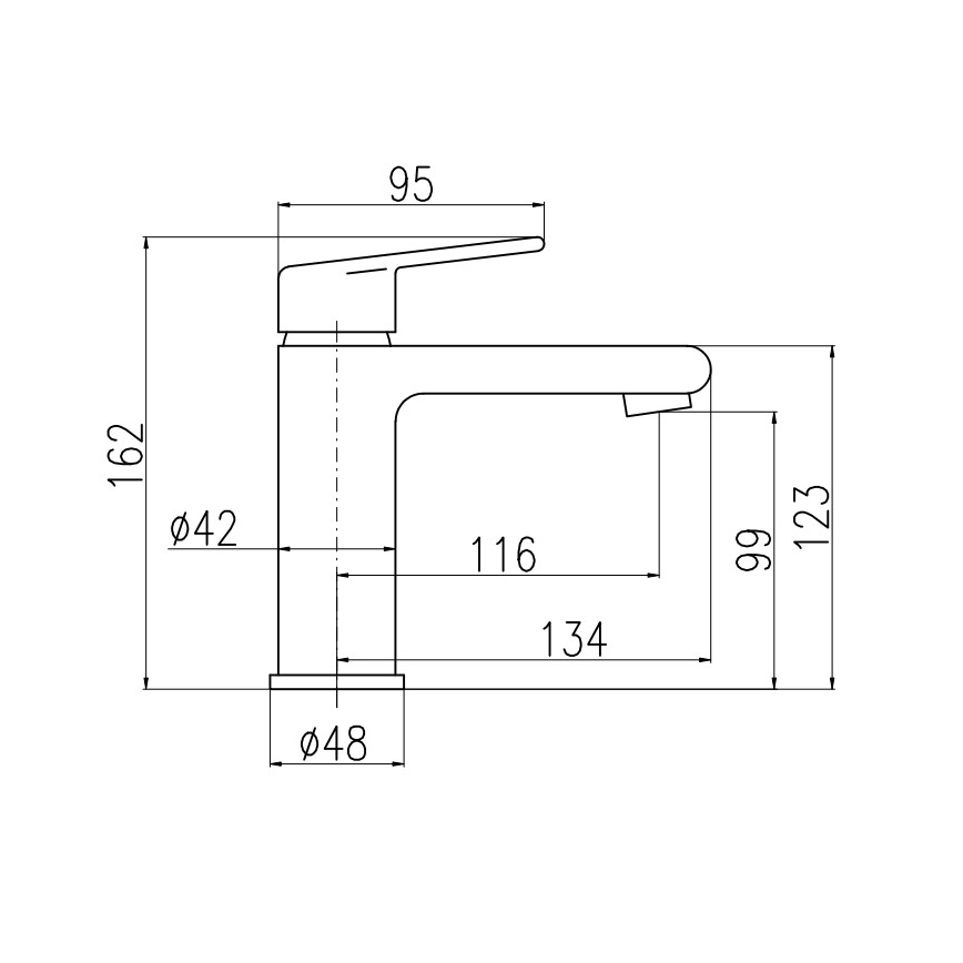 RAV Slezák CO128.0Z - COLORADO Washbasin Faucet, 16.2 cm, Polished Gold