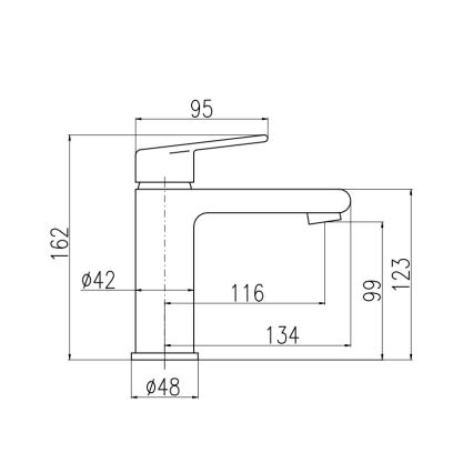 RAV Slezák CO129.0 - COLORADO basin mixer with pop-up waste, 16.2 cm, polished chrome