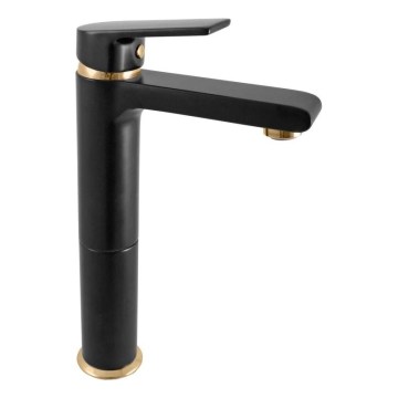 RAV Slezák CO130.0CMATZ - COLORADO 26 cm Basin Mixer Tap, Black/Gold