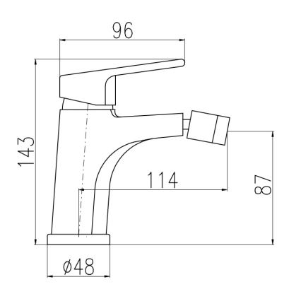 RAV Slezák CO145.0KCMATZ - Bidet mixer + pop-up waste COLORADO 14,3 cm black/gold