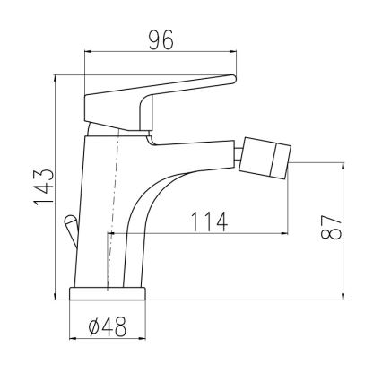 RAV Slezák CO145.0KZ - Bidet mixer with waste, COLORADO, 14.3 cm, polished gold