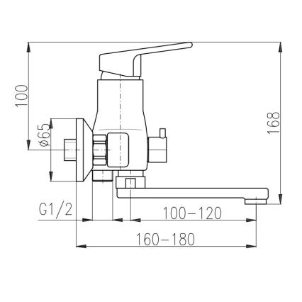 RAV Slezák CO151.5 - COLORADO Bathtub Faucet, Polished Chrome