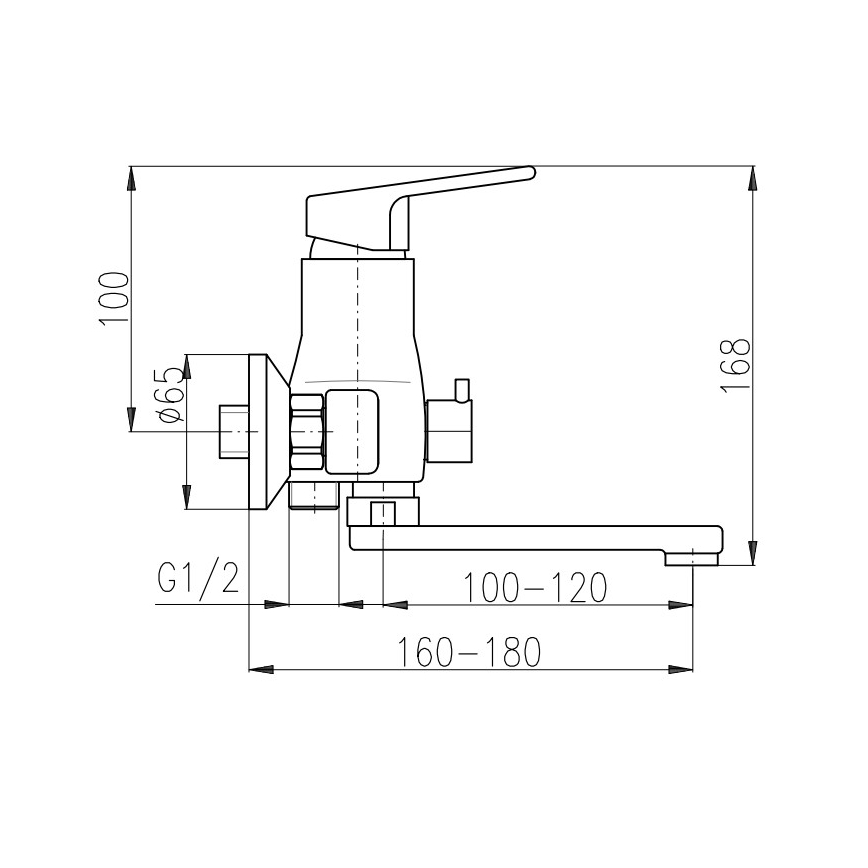 RAV Slezák CO151.5 - COLORADO Bathtub Faucet, Polished Chrome