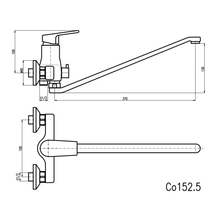 RAV Slezák CO152.5 - COLORADO Bath Mixer, Polished Chrome