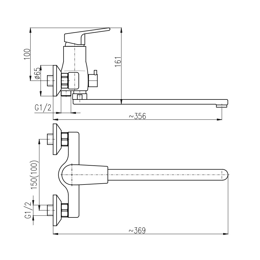 RAV Slezák CO153.5 - COLORADO Bath Mixer, Polished Chrome